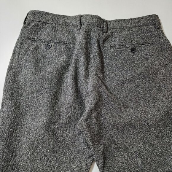 J. Crew Gray 100% Wool Tweed Slim Fit Trousers - Picture 4 of 8